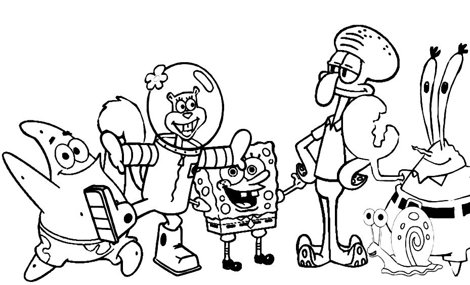 Plansa de colorat cu Spongebob 75 92